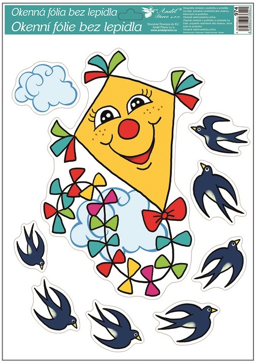 Okenní fólie Draci 42 × 30 cm