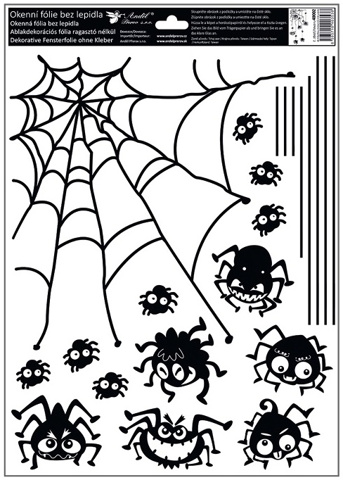 Okenní fólie Halloween 30 × 42 cm