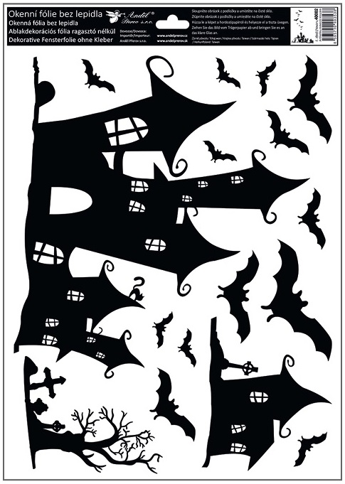 Okenní fólie Halloween 30 × 42 cm
