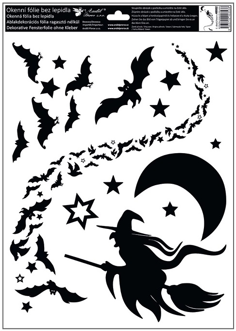 Okenní fólie Halloween 30 × 42 cm