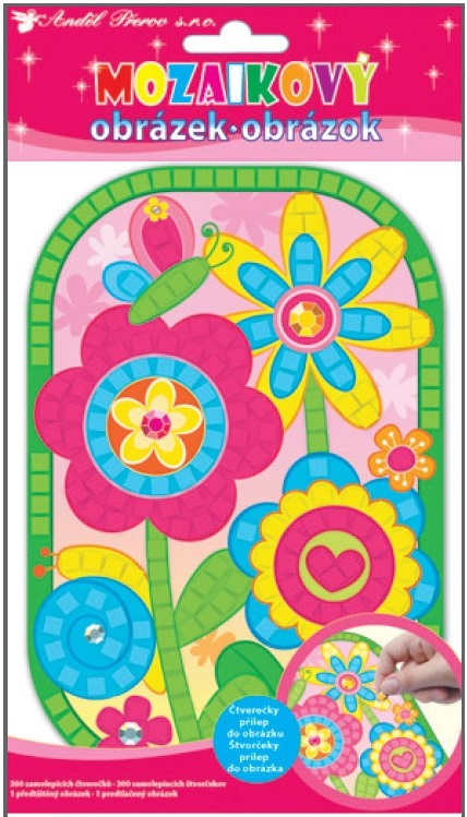 Mozaika květiny 21x14cm