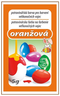 Barvy na velikonoční vajíčka 5g - jednotlivě - oranžová