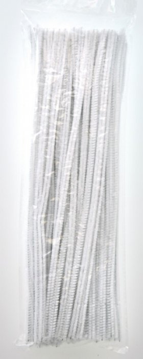 Chlupaté modelovací dráty 30cm, 100ks - bílé