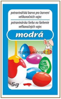 Barvy na velikonoční vajíčka 5g - jednotlivě - modrá