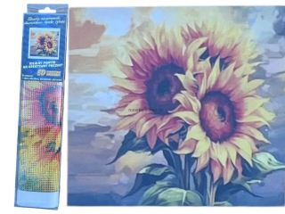 Diamantové malování Slunečnice 30 x 40 cm