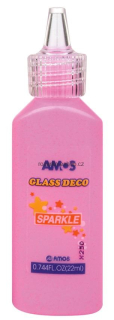 Barvy na sklo se třpytkami Sparkle 22 ml - růžová