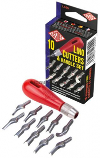 Sada pro linoryt -10 různých nožů