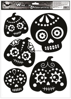 Okenní fólie černá Halloween 30 × 42 cm