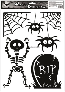 Okenní fólie černá Halloween 30 × 42 cm