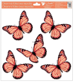 Motýli s glitry, 30x33,5 cm