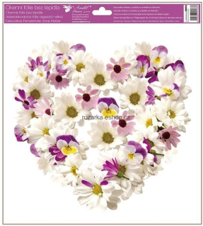 Srdce z květů 30x33,5 cm