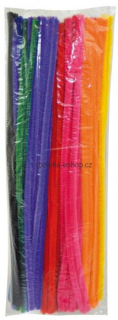 Chlupaté modelovací drátky 30cm, 100ks - základní barvy